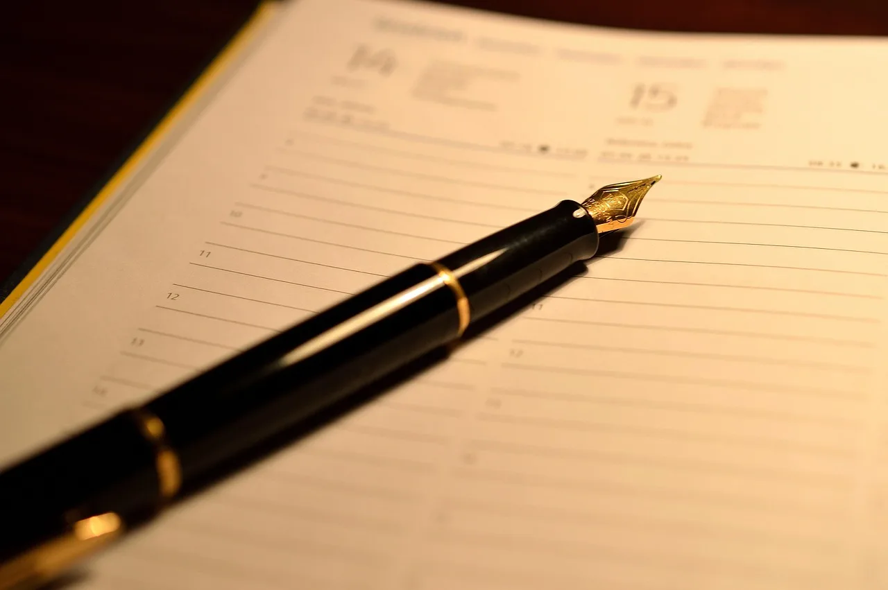 fountain pen, ink, scribe, handwriting, pen, lines, notes, written, notation, writing, write, calendar, golden, golden nib, black pen, diary, schedule, office, plan, planning, planner, time, business, date, scribe, scribe, scribe, scribe, scribe, planner, planner, planner