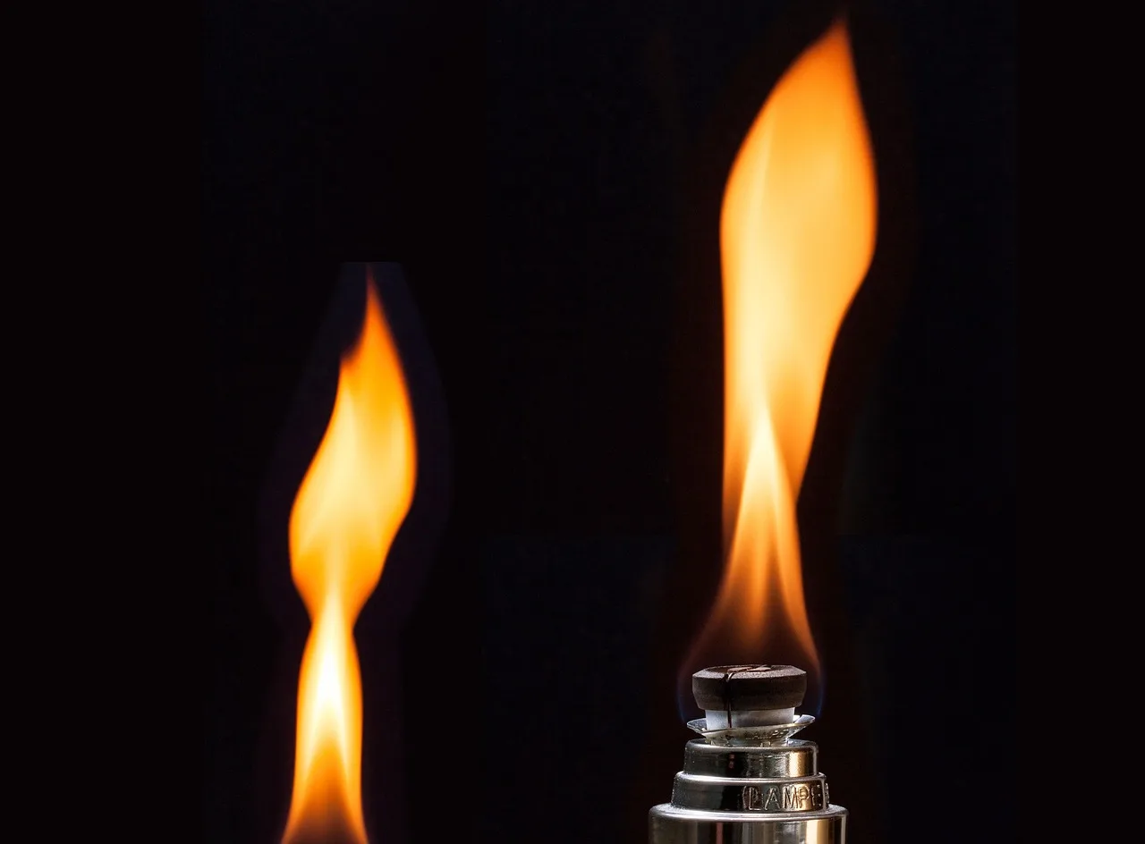 lamp, flame, flames, yellow, room fragrance, air improvement, burn, fire, hot, metal